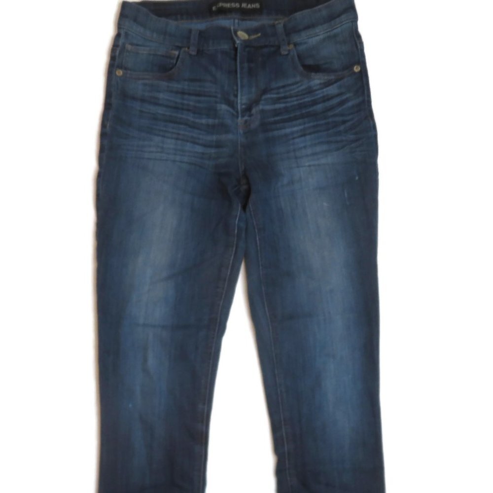 Express Ankle Legging Jeans womens Sz 4 27 x 28 Blue‎ High Rise Stretch